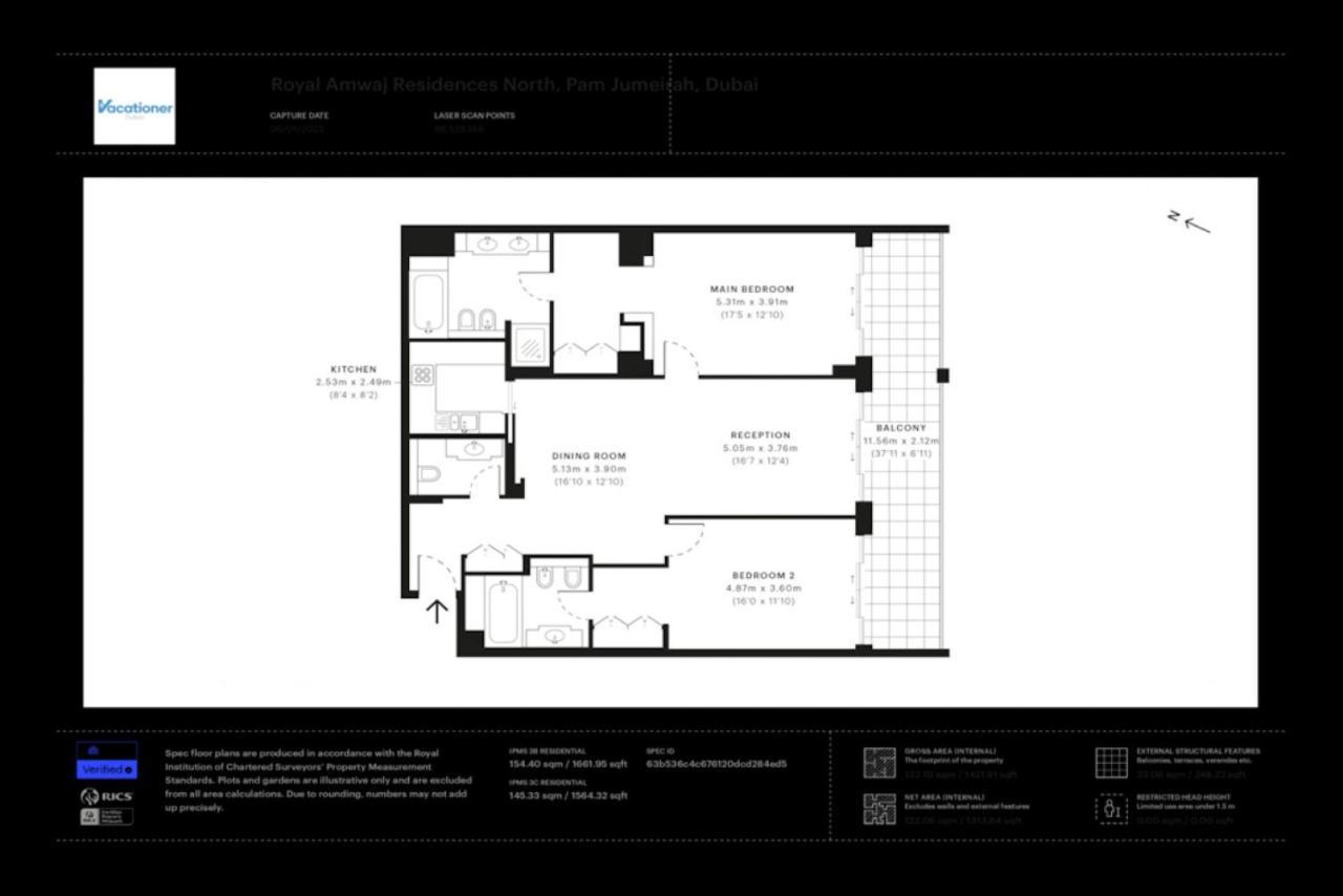 Royal Amwaj Residences North - Vibrant Two Bedroom Dubaï Extérieur photo